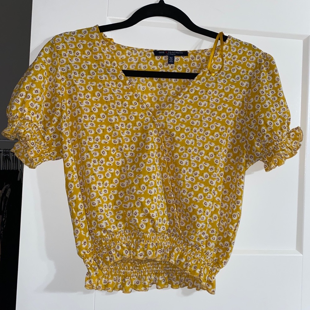 Yellow crop top